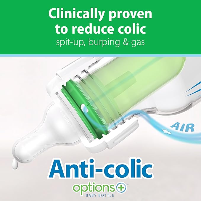 Dr. Brown's Anti-Colic Options+ Narrow Glass Baby Bottle - Image 2
