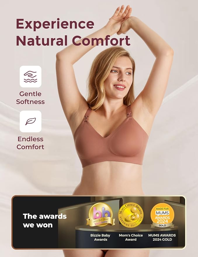 Momcozy Nursing Bras for Breastfeeding, YN21 Seamless Ultra Comfort Maternity - Image 3