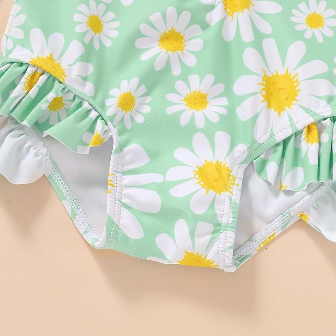 Infant Baby Girl Swimsuit One-Piece Long Sleeve Rash Guard - Image 6