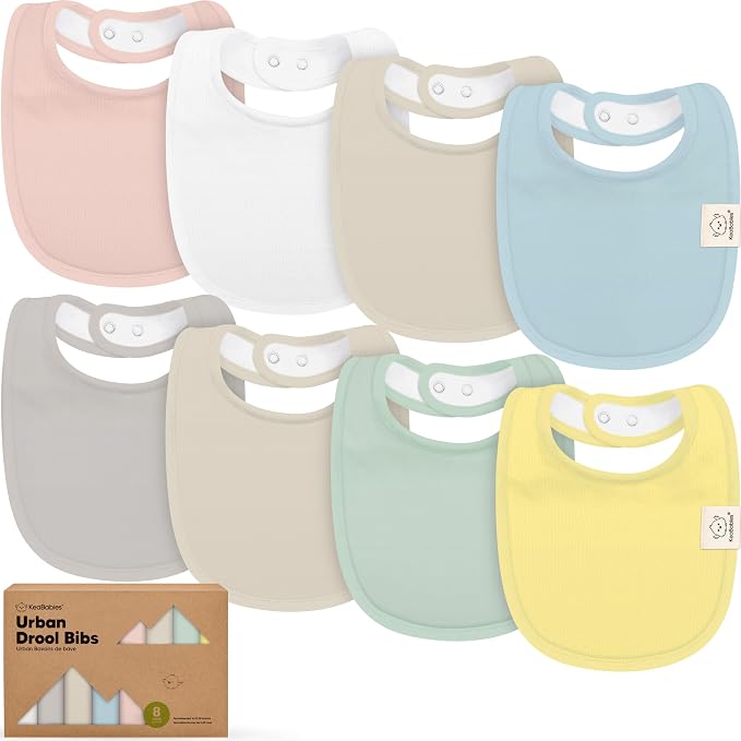 8-Pack Organic Baby Bibs for Boys, Girls by KeaBabies
