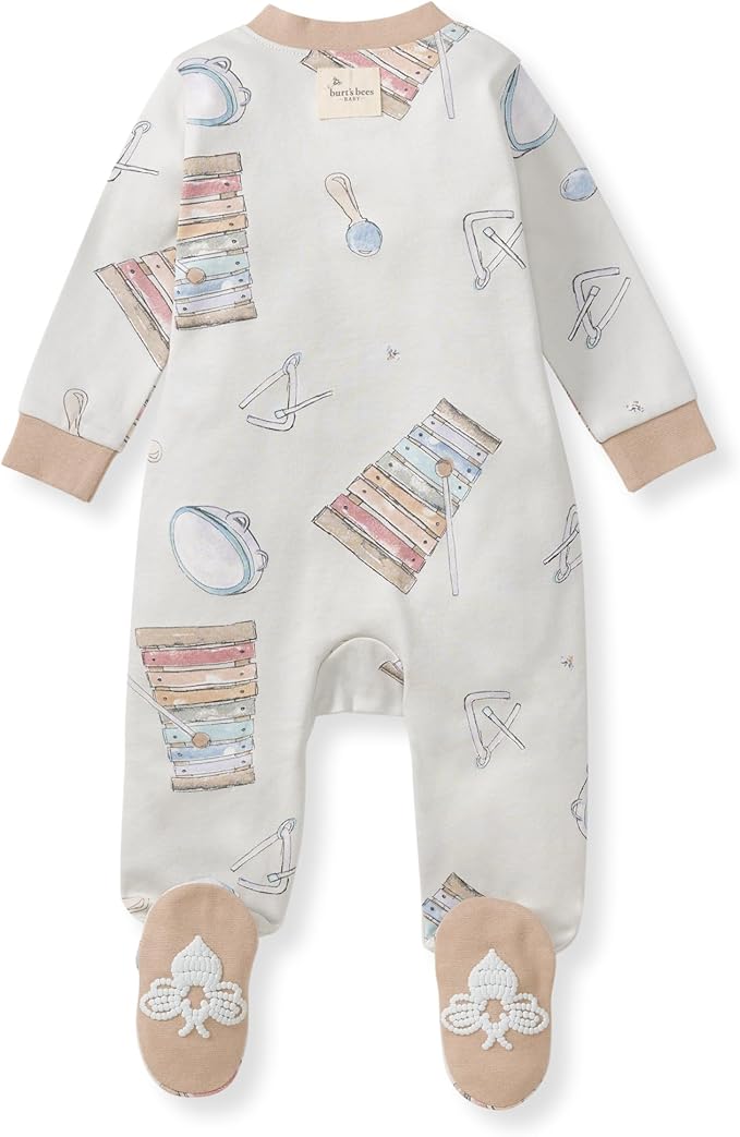 Burt’s Bees Baby Boys' One-Piece Sleep and Play 100% Organic Cotton PJs - Image 2