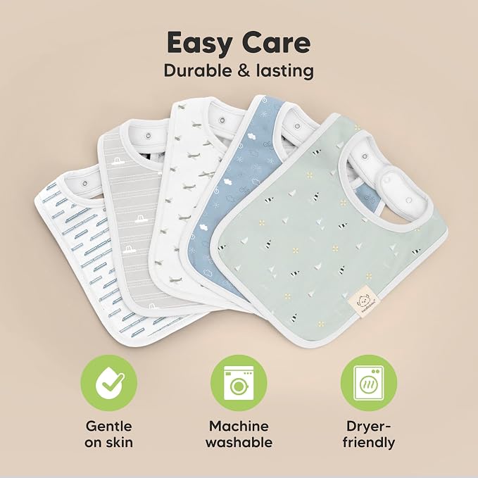 KeaBabies 8-Pack Organic Baby Bibs - Image 7