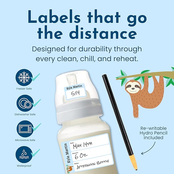 Name Bubbles - Reusable Baby Bottle Labels - Image 5