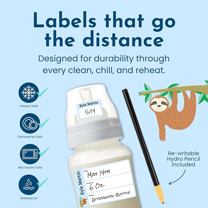 Name Bubbles - Reusable Baby Bottle Labels - Image 5