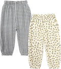 MYGBCPJS Baby Boys Girls Cotton Linen Trousers Kids Casual Ankle Pants Loose by MYGBCPJS