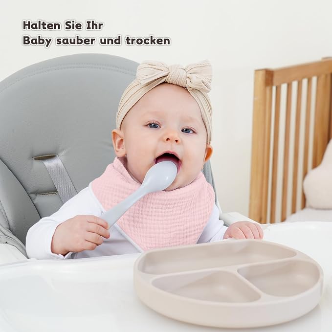 Susurration Muslin Baby Bibs 10Pack Bandana Drool Bibs Soft Adjustable Newborn - Image 5