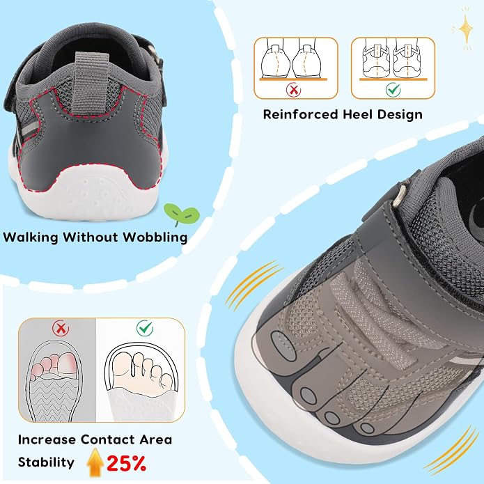 Scurtain Baby Shoes Boy Girl First Walking Shoe Infant Crib Breathable Sneakers - Image 3