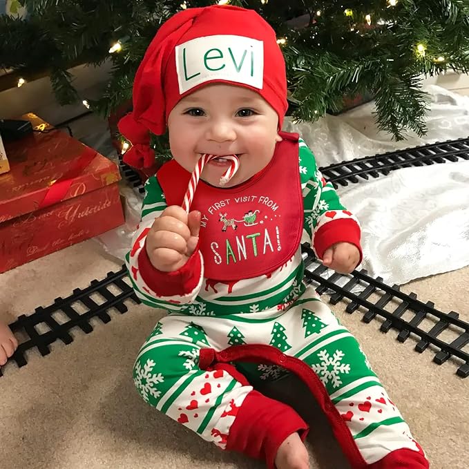 3Pcs Christmas Baby Cotton Bibs - Image 5