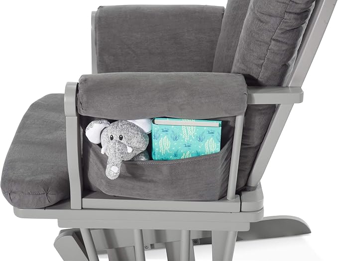 Child Craft Cozy Glider Rocker and Ottoman Set, Padded Cushion - Image 6