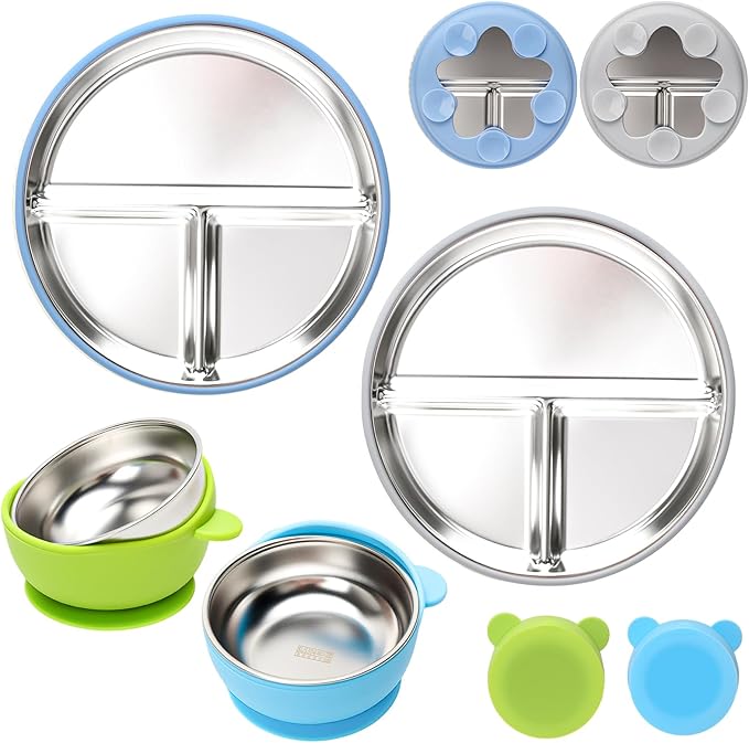 Stainless Steel Baby Plate and Bowls by MISSLILI