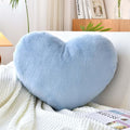 Dusty Blue Heart Pillows, Cute Heart Decorative Pillow, Heart Shaped Throw by XVTRU