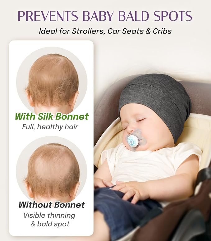 OLESILK Silk Baby Bonnet for 0-6 Months - Image 7