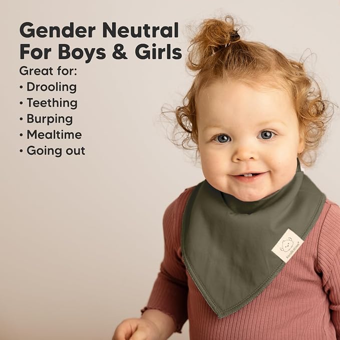 8-Pack Organic Baby Bandana Bibs - Image 6