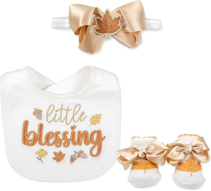 Baby Bib, Booties & Headwear Gift Set – 3 Piece Outfit - Image 3