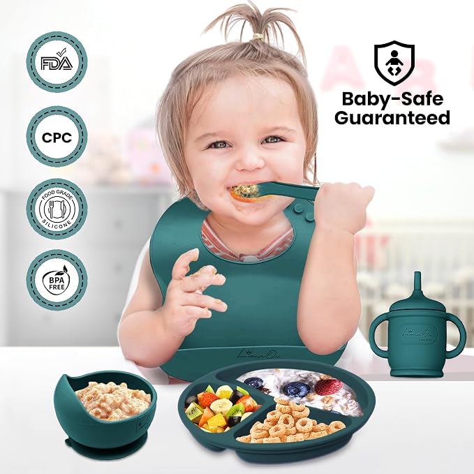 Silicone Baby Feeding Set – 10 Pcs Baby Led Weaning Supplies & Self Feeding Kit - Image 2