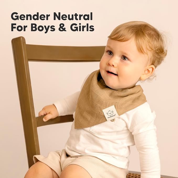 8-Pack Muslin Baby Bibs for Boys, Girls - Image 6