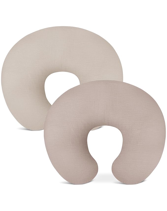 Nursing Pillow Covers 2 Pack, Muslin Nursing Cover by Wimist