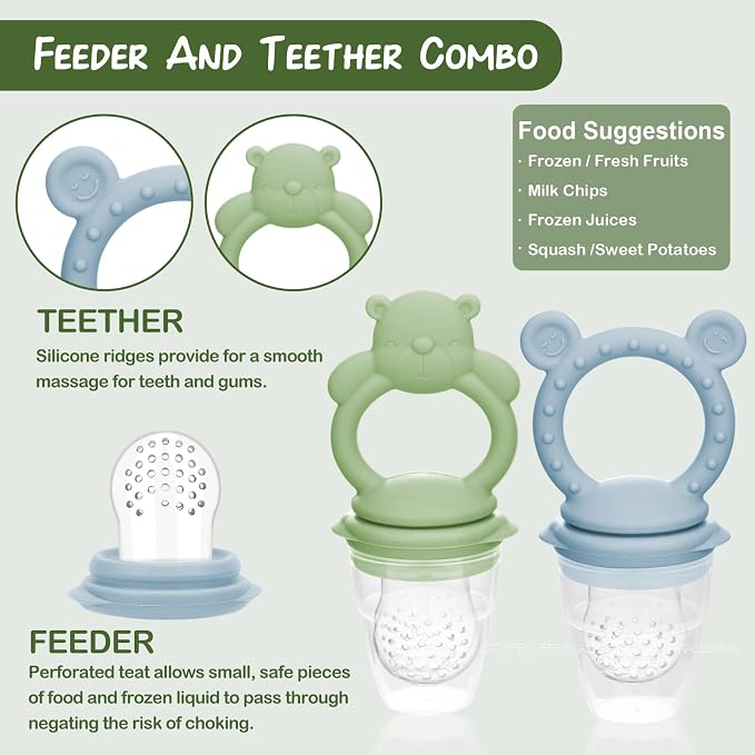 WAJIAYON Baby Breastmilk Popsicle Molds & Babies Fruit Feeder, Infant Food - Image 2