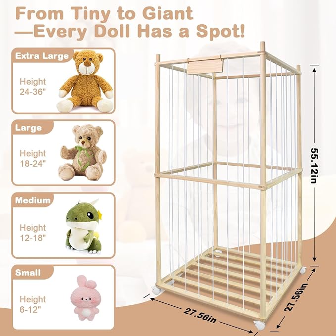 Stuffed Animal Storage, Wood Stuffed Animal Zoo Storage - Image 2