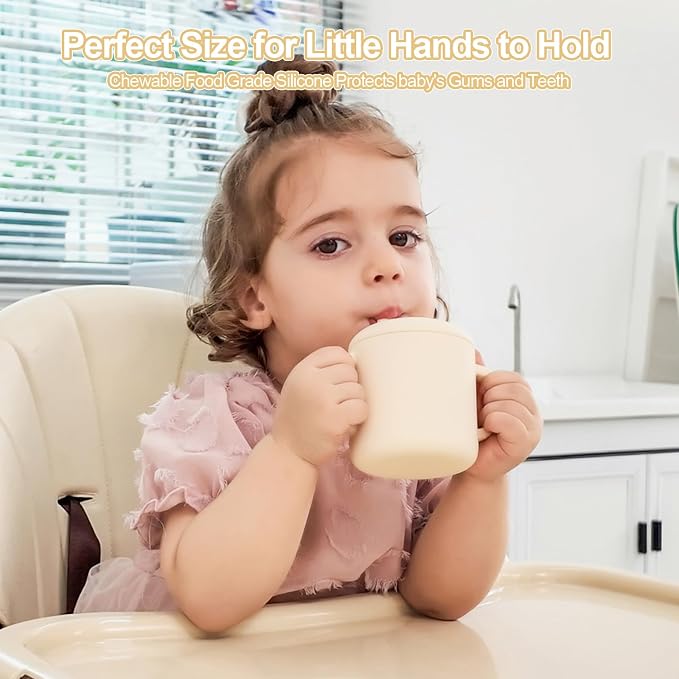 Silicone Baby Cup with Straw, Straw Cup - Image 2