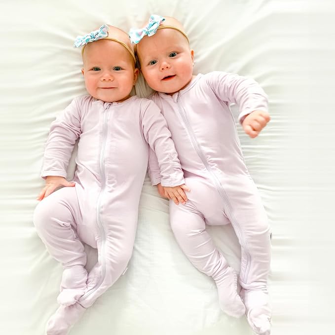 Bamboo Little Soft Baby Footie Pajamas, Baby Clothes, Newborn Sleepers - Image 7