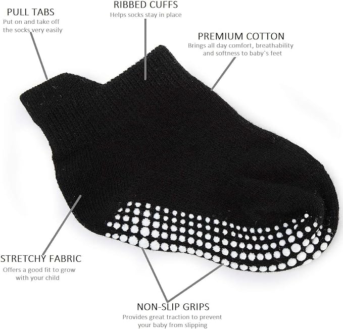Zaples Baby Non Slip Grip Ankle Socks - Image 2