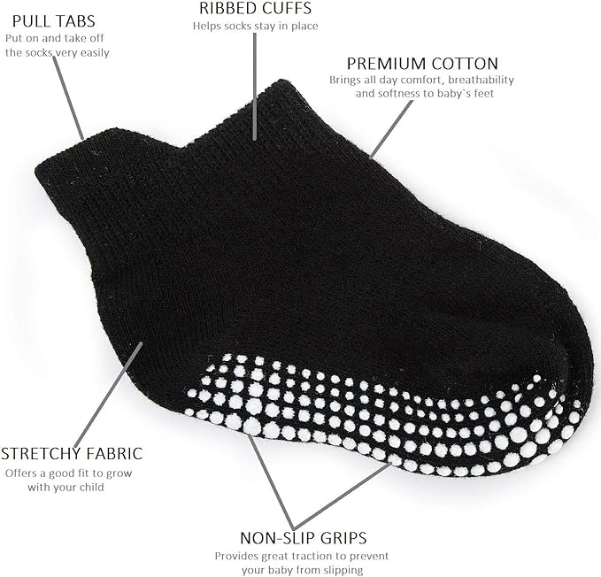 Zaples Baby Non Slip Grip Ankle Socks - Image 2