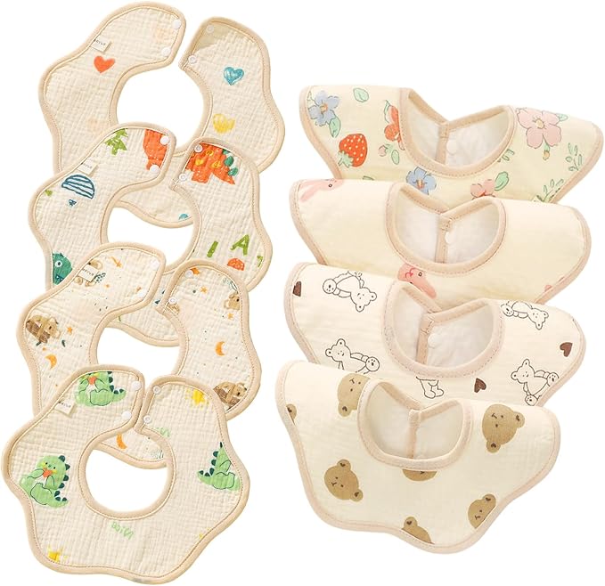 Baby Bibs Muslin Drool Teething Drooling Bibs by Mccotwe