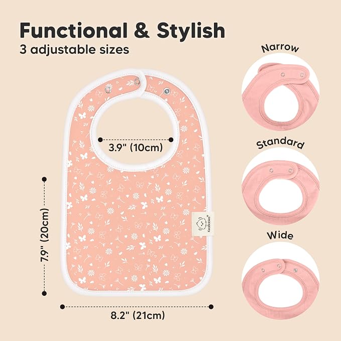 KeaBabies 8-Pack Organic Baby Bibs - Image 2
