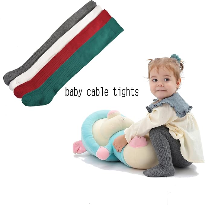 EPEIUS Baby Girl Tights Thick Cable Knit Leggings Stockings Cotton Pantyhose - Image 7