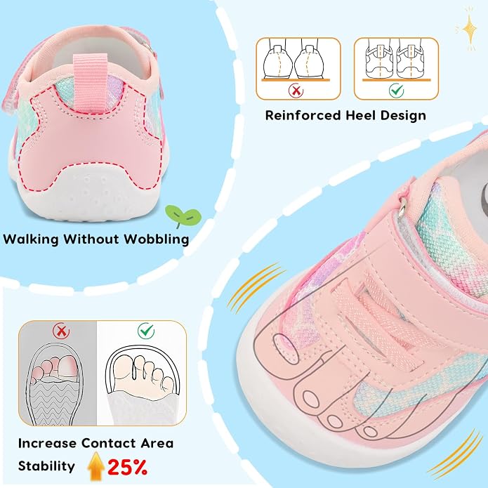 Scurtain Baby Shoes Boy Girl First Walking Shoe Infant Crib Breathable Sneakers - Image 3