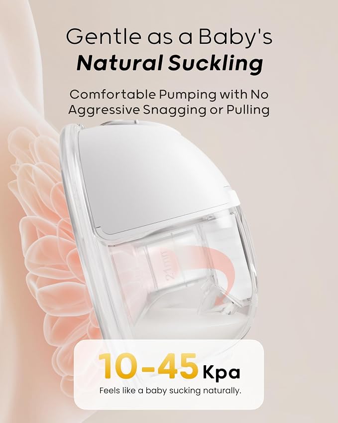 Nuliie Hands-Free Breast Pump, Wearable Breastfeeding Pump 4 Modes 9 Levels - Image 3