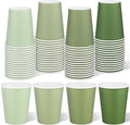 URATOT 60 Pieces 9 Ounce Sage Green Paper Cups Gradient Color Disposable Coffee by URATOT