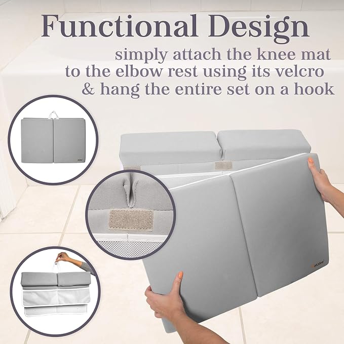 Premium Bath Kneeler, Baby Bath Kneeler and Elbow Rest Pad Set, Kneeling Pad - Image 8