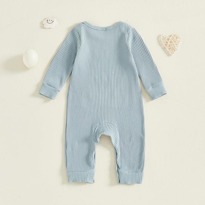 Fernvia Newborn Baby Boy Clothes Letters Print Bodysuit 3 6 9 12 18 Months Long - Image 4
