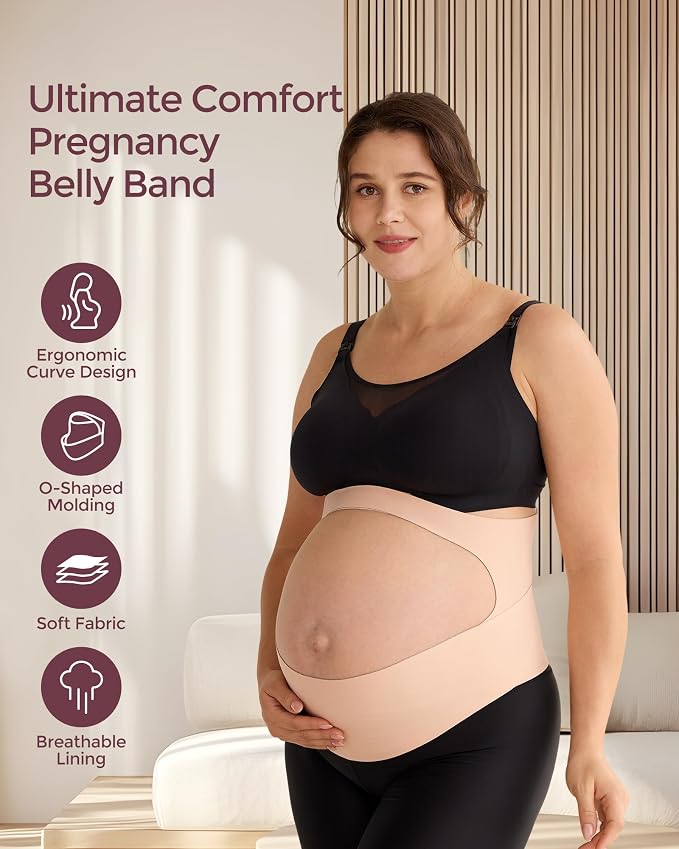 Momcozy Pregnancy Belly Band, CozySupport Ergonest Maternity Belly Band - Image 2