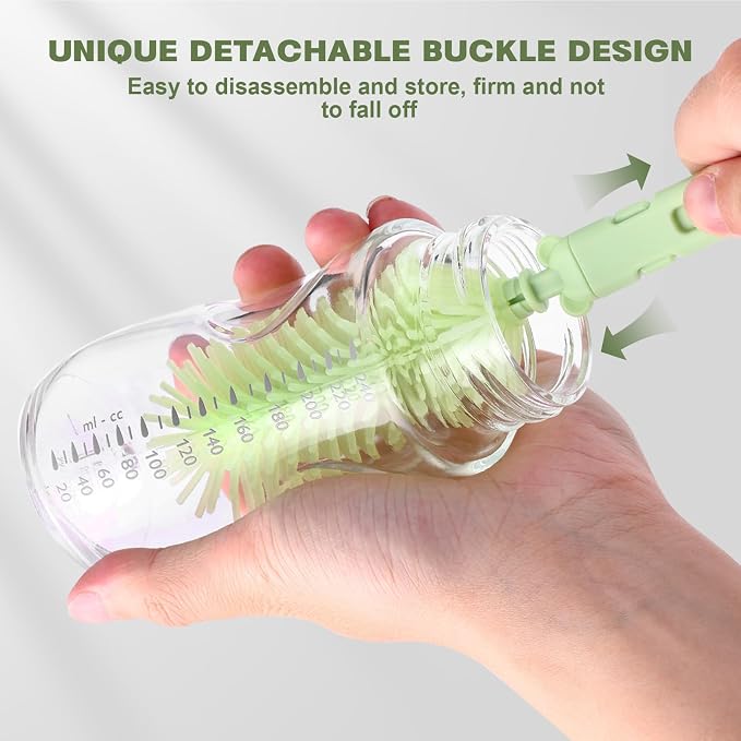 Baby Bottle Cleaner Brush Set Travel Baby Bottle Cleaning Kit Toddler Cleaning - Image 4