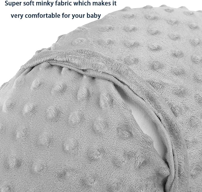 iEvolve Minky Nursing Pillow Cover Breast Feeding Pillow Cover Slipcover U Shape - Image 3