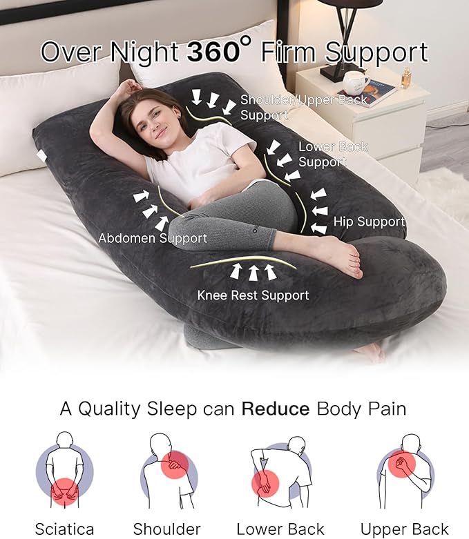 Pregnancy Pillow, Full Body 57 Inch Maternity Pillow - Image 2