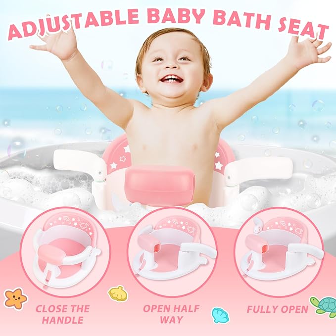 Baby Bath Seat for Babies 6 Months & up, Baby Bath Seat, Non-Slip Toddler Bath - Image 4