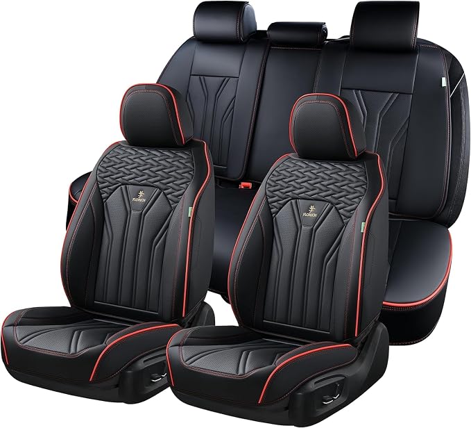 FLORICH Rear Seat Covers Leather Car Seat Covers Waterproof Back Seat Cover - Image 9
