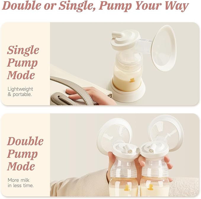 Snow Bear Electric Breast Pump, 4 Pumping Modes & 9 Intensity Levels, Portable - Image 3