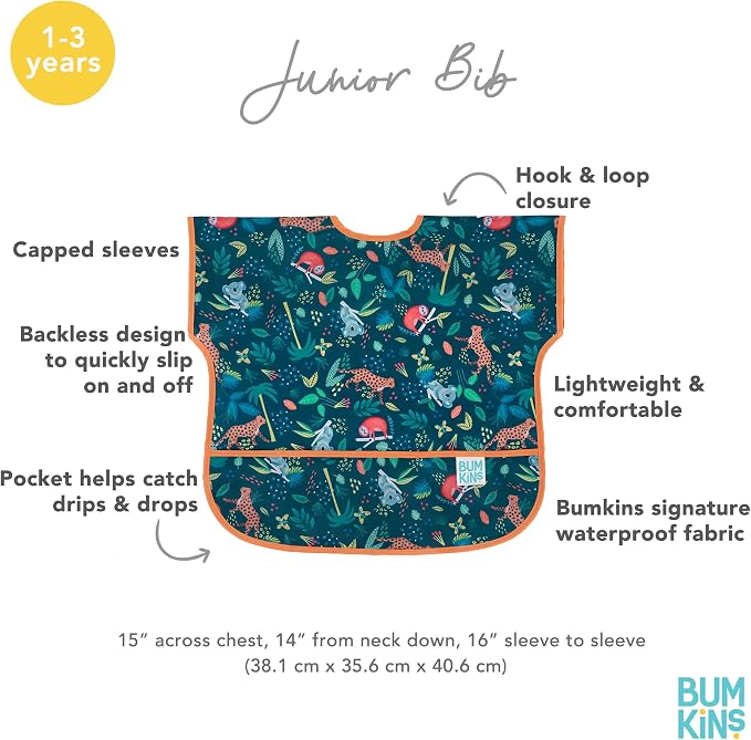 Bumkins Bibs - Toddler Bibs, Waterproof, Large - Image 5