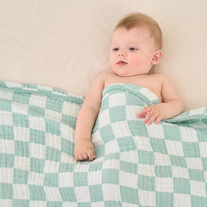 Ultra Soft Muslin Baby Blanket, A Versatile Swaddle and Bed Blanket - Image 2