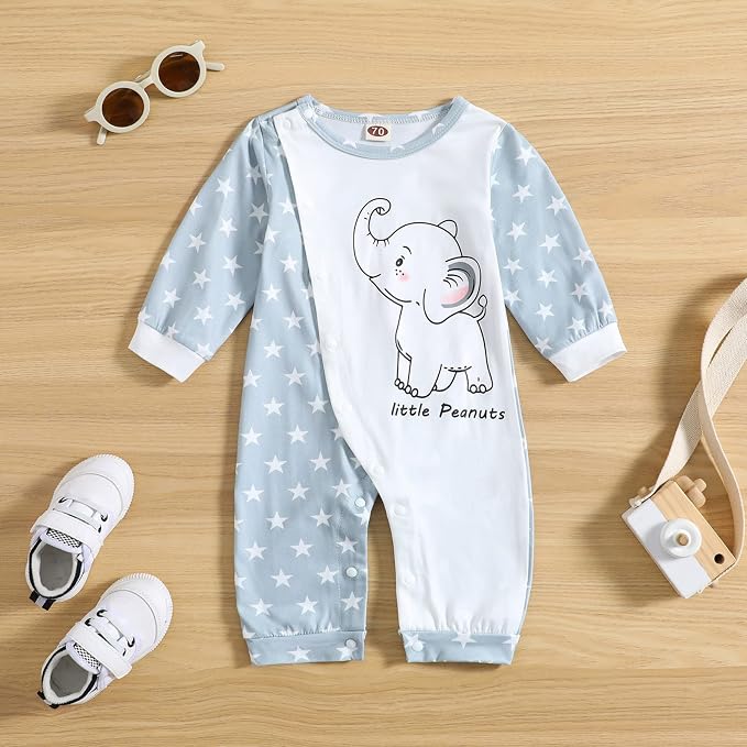 Cute Giraffe + Zebra With Floral Print Long Sleeve Baby Girl Clothes White - Image 2