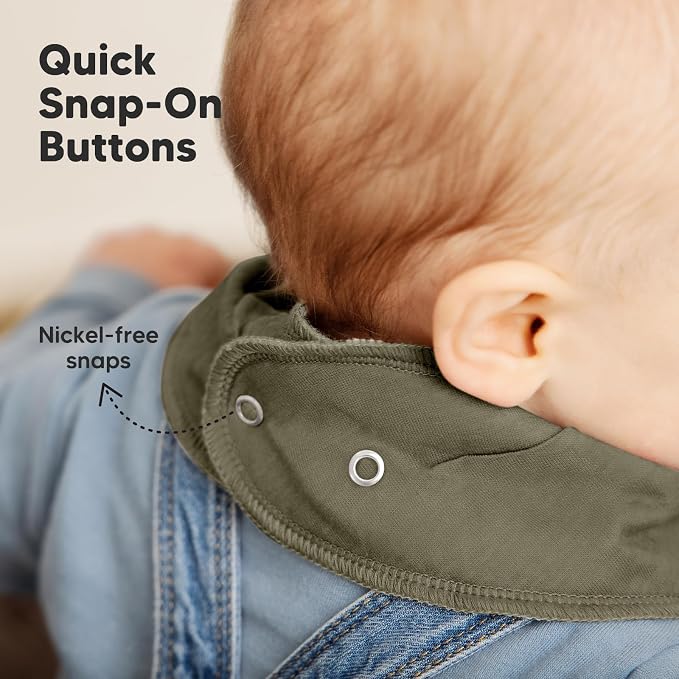 8-Pack Organic Baby Bandana Bibs - Image 8