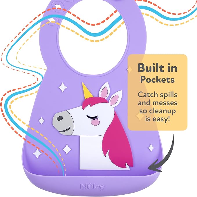 Nuby On The Go Silicone 3D Bib - Image 3