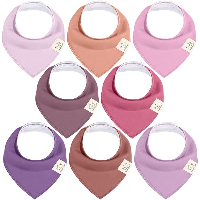 8-Pack Organic Baby Bandana Bibs by KeaBabies