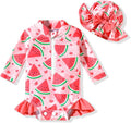 Aalizzwell Baby Girls Long Sleeve One Piece Swimsuit by Aalizzwell