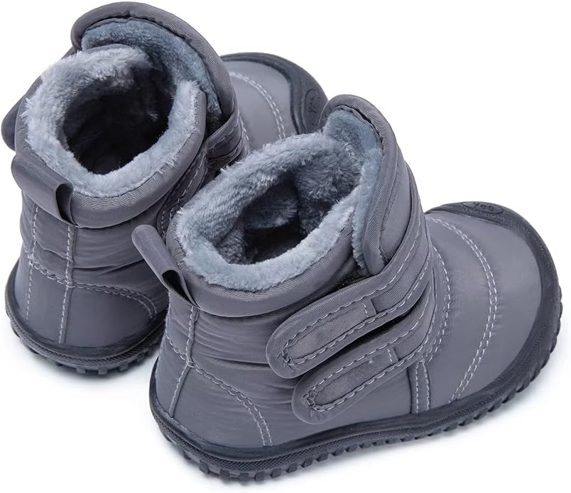 BMCiTYBM Toddler Baby Snow Boots Winter Shoes Boys Girls Cold Weather Baby Faux - Image 5